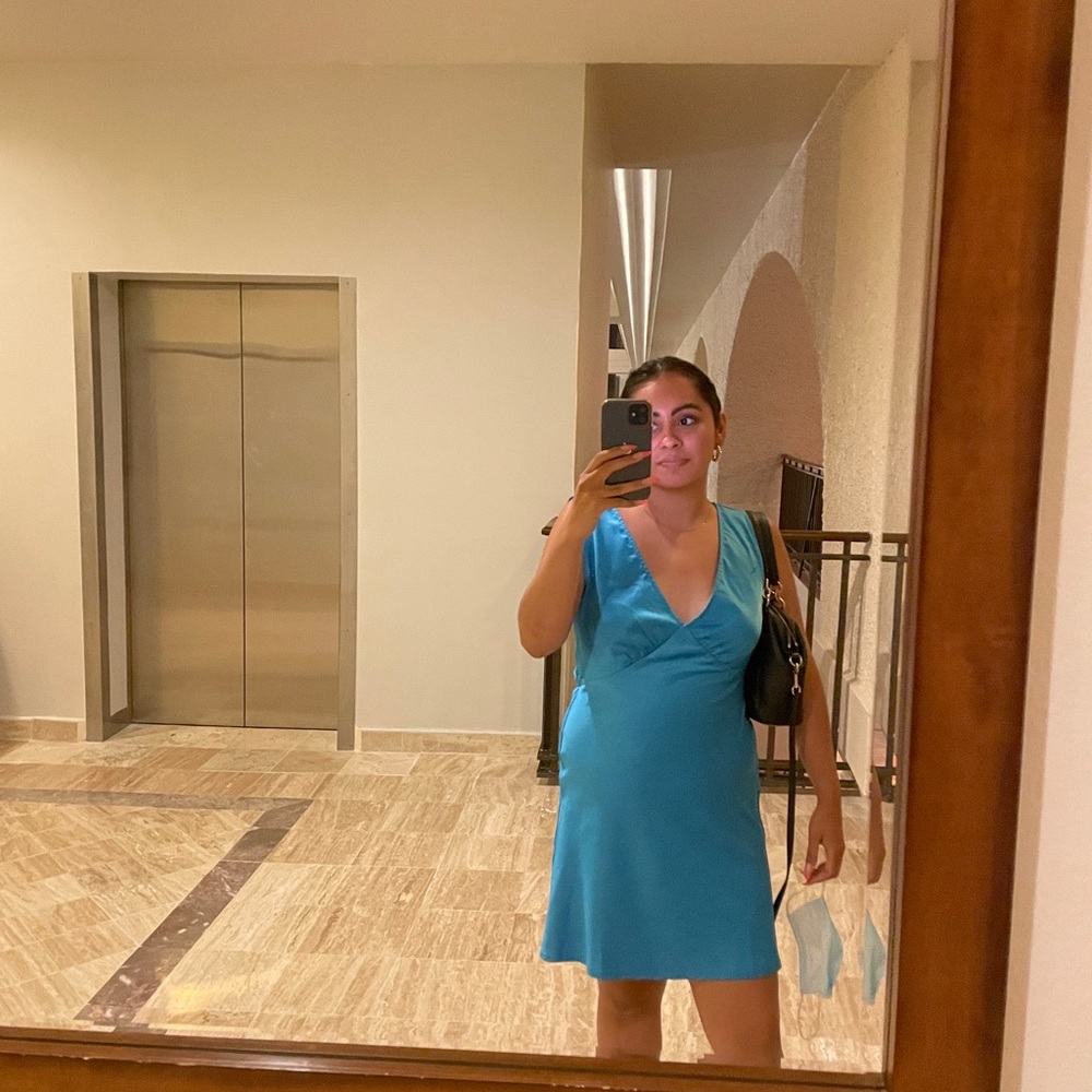 Blue dress!